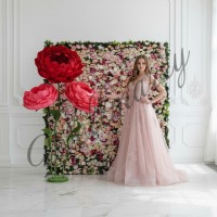 Ростовой цветок из бумаги "Красный пион"